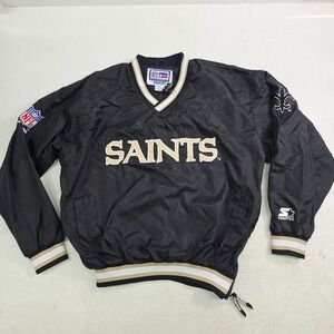 Vintage 90's Starter New Orleans Saints NFL Pro Line Pullover Jacket XL Korea